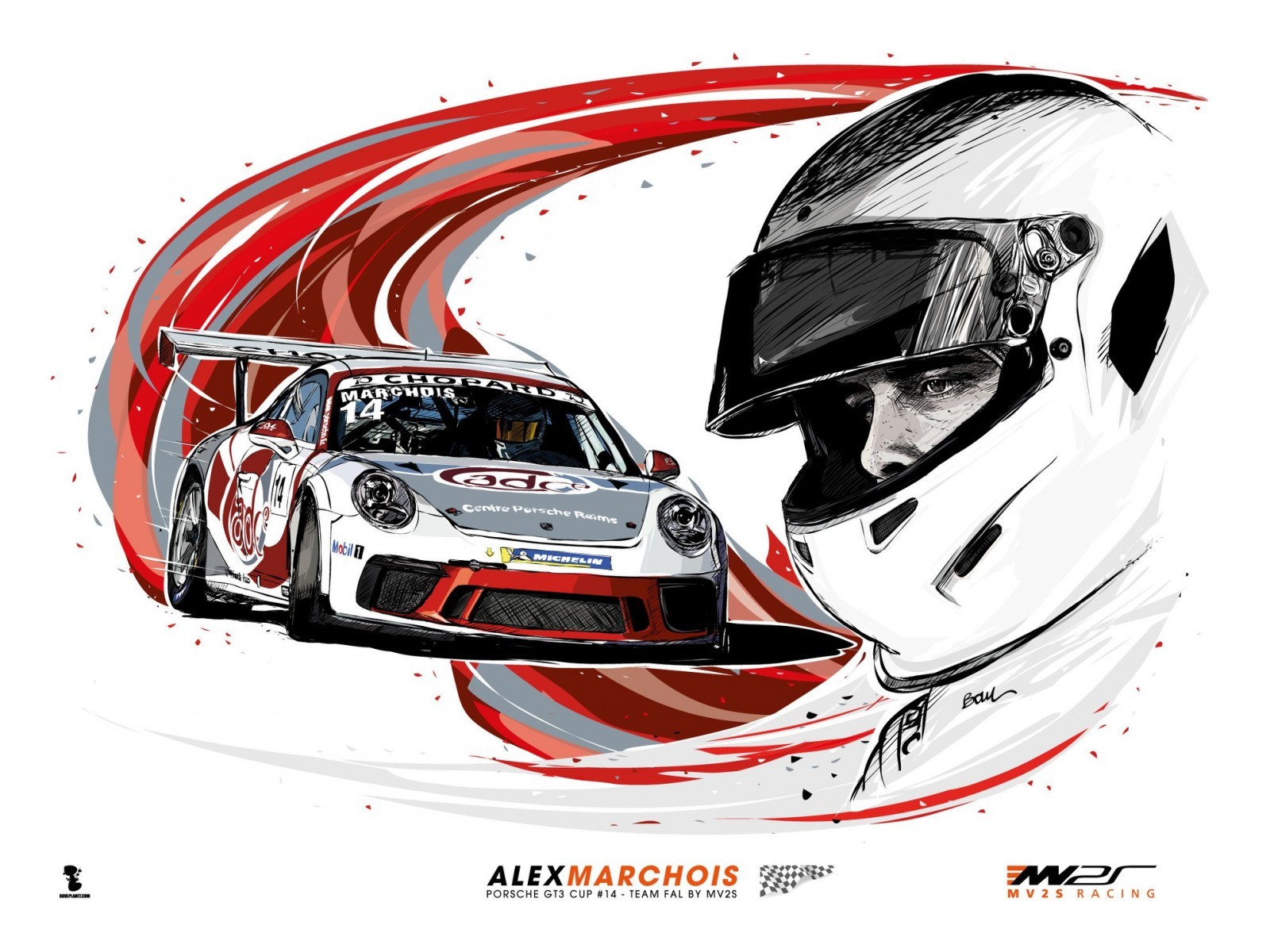 ALEX MARCHOIS - PORSCHE GT3 Cup #14 - Team FAL RACING by MV2S