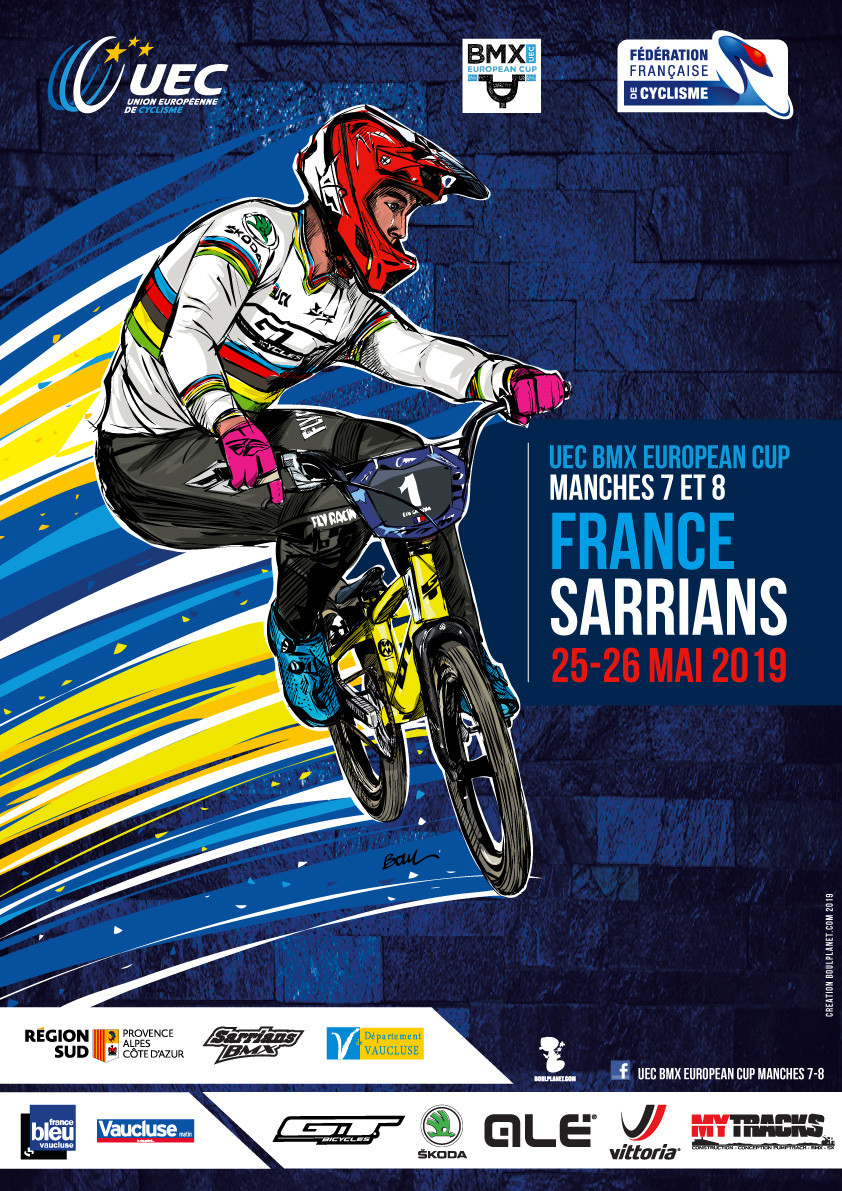 AFFICHE OFFICIELLE BMX SARRIANS - EUROPEAN CUP 2019