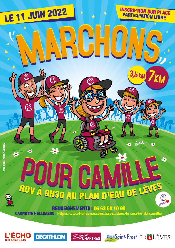 MARCHE SOLIDAIRE POUR CAMILLE - AFFICHE BOUL